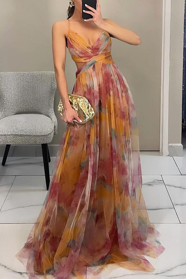 Isabelle™ | Magnifico maxi abito con stampa floreale