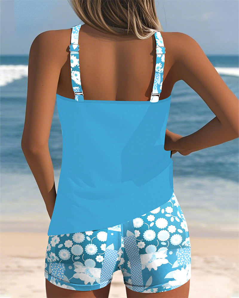 Lucia™| Costume da Bagno Due Pezzi con Vestibilità Comoda e Stile Floreale da Spiaggia