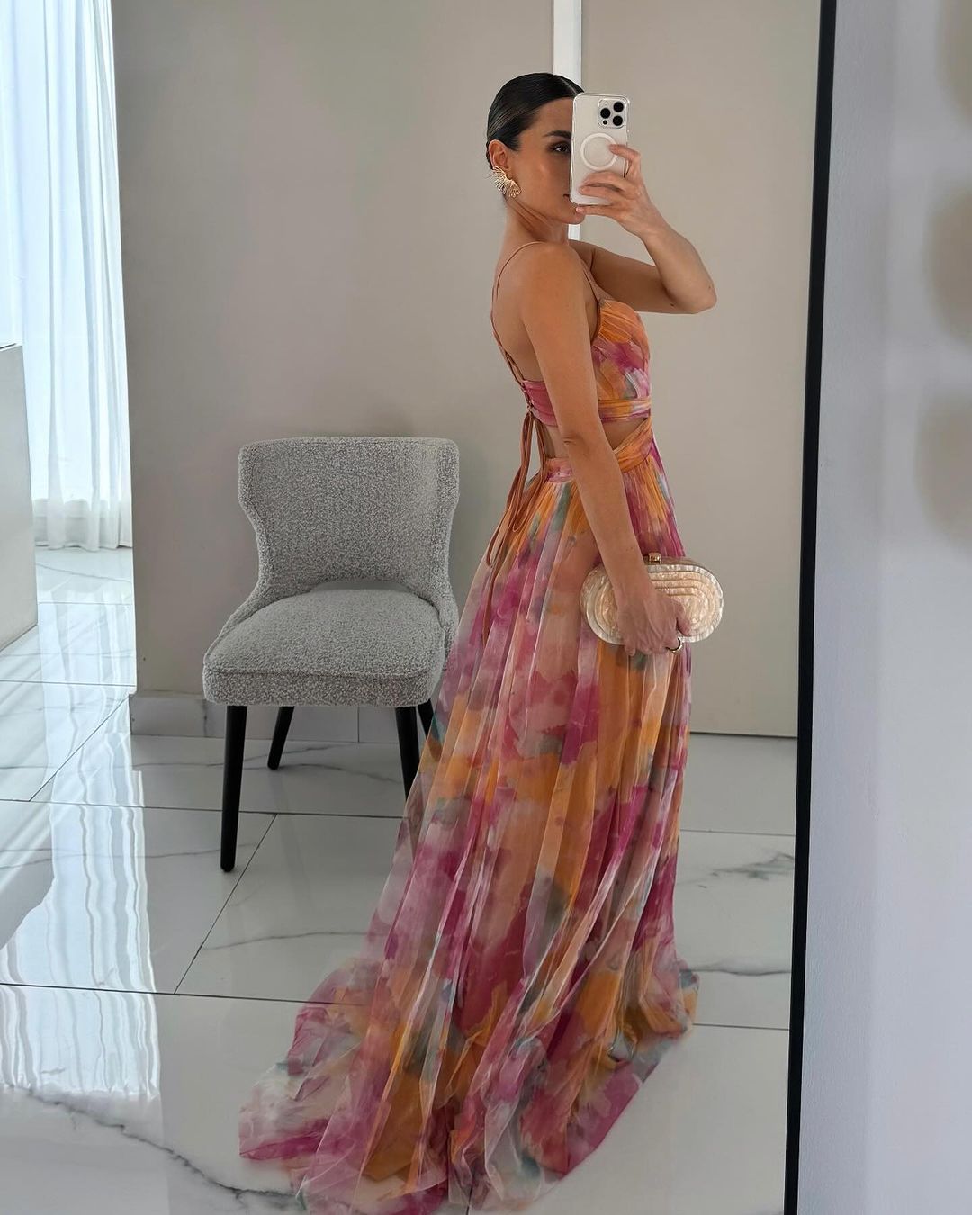 Isabelle™ | Magnifico maxi abito con stampa floreale