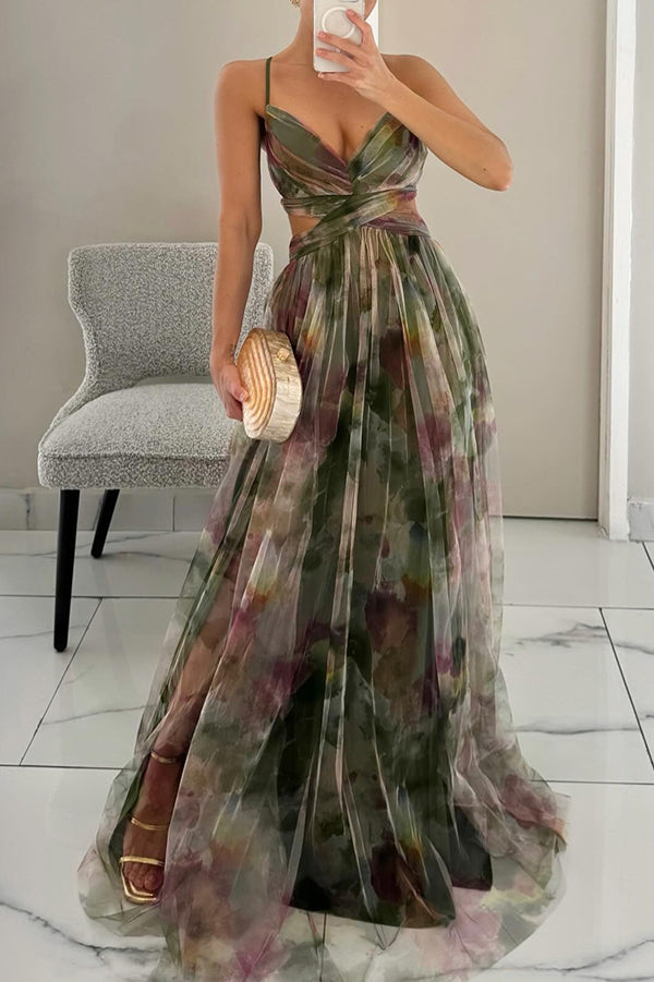 Isabelle™ | Magnifico maxi abito con stampa floreale