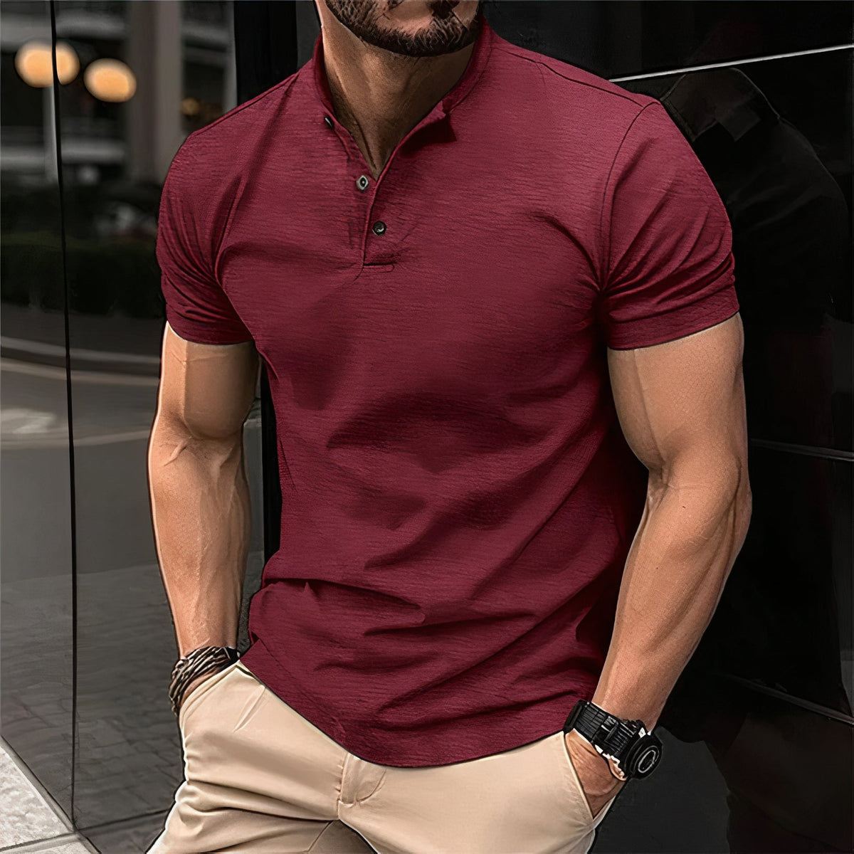 Lorenzo™ Polo Senza Colletto