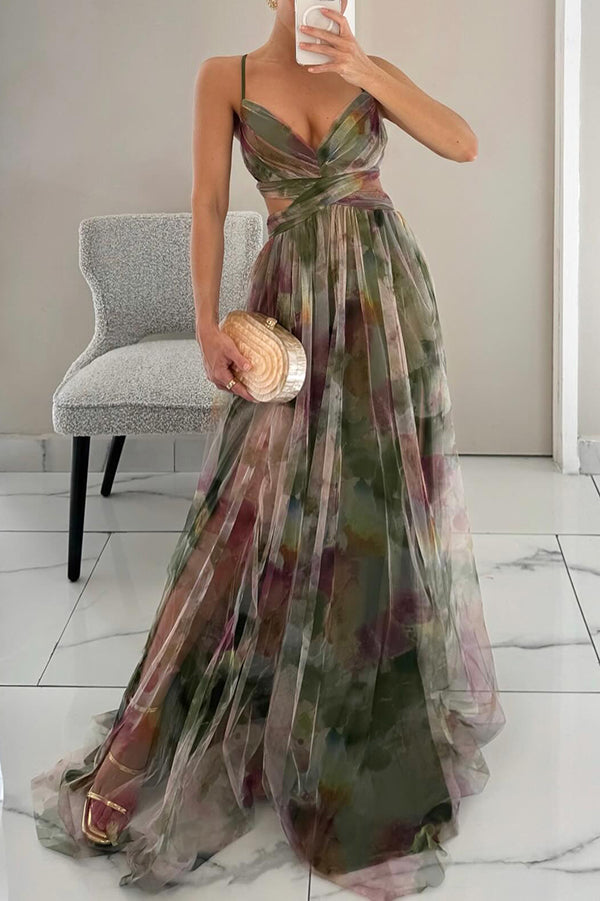 Isabelle™ | Magnifico maxi abito con stampa floreale