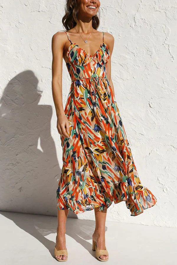Stefania | Abito midi colorato