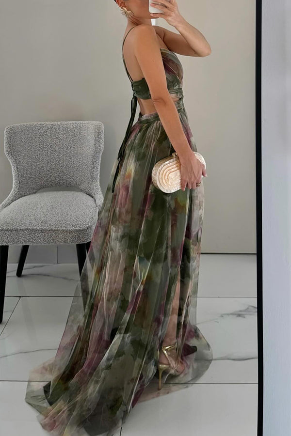 Isabelle™  | Magnifico maxi abito con stampa floreale