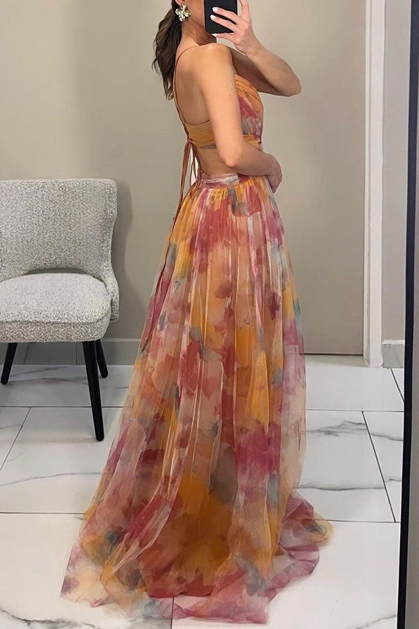 Isabelle™  | Magnifico maxi abito con stampa floreale