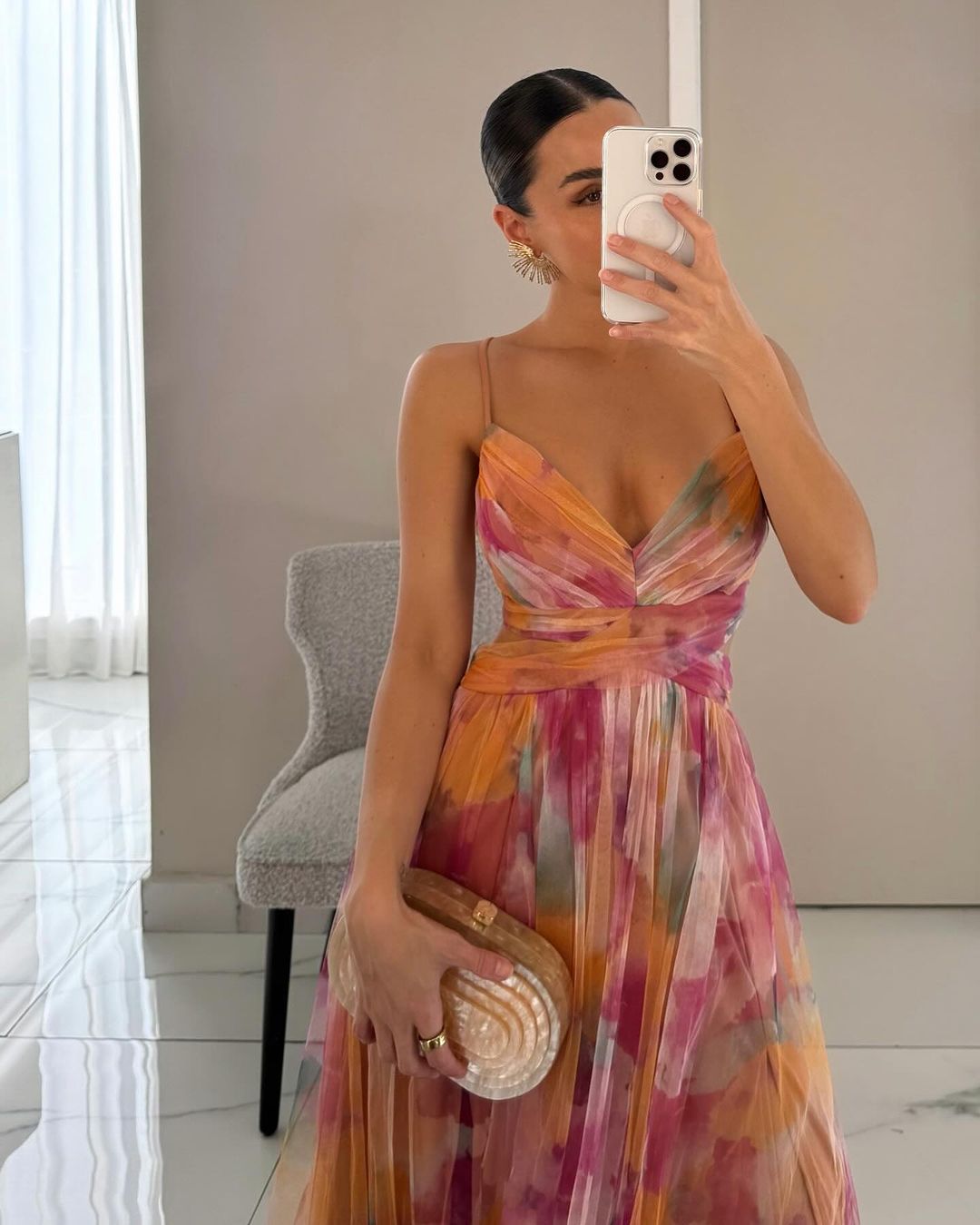 Isabelle™  | Magnifico maxi abito con stampa floreale