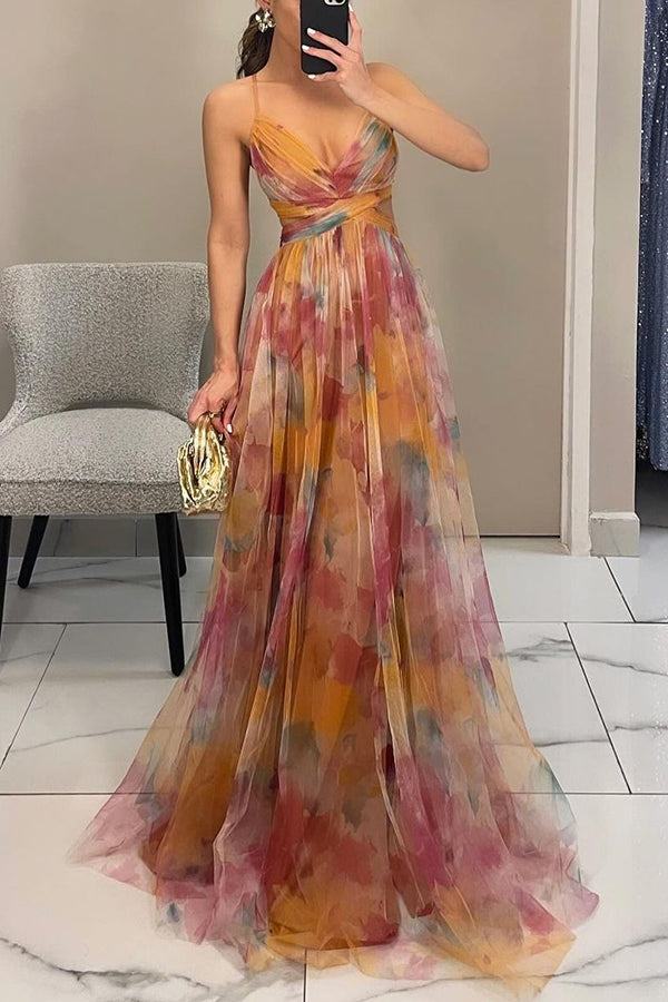 Isabelle™  | Magnifico maxi abito con stampa floreale