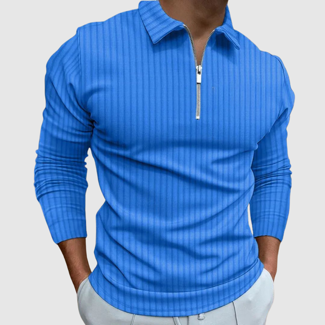 Raffaele™ | Polo a maniche lunghe con zip