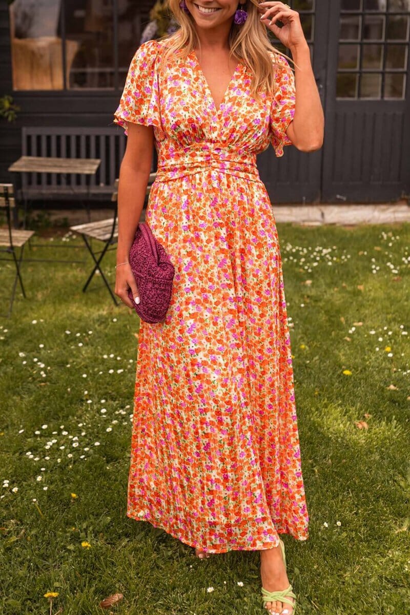 Paola™ | Abito elegante maxi con scollo a V