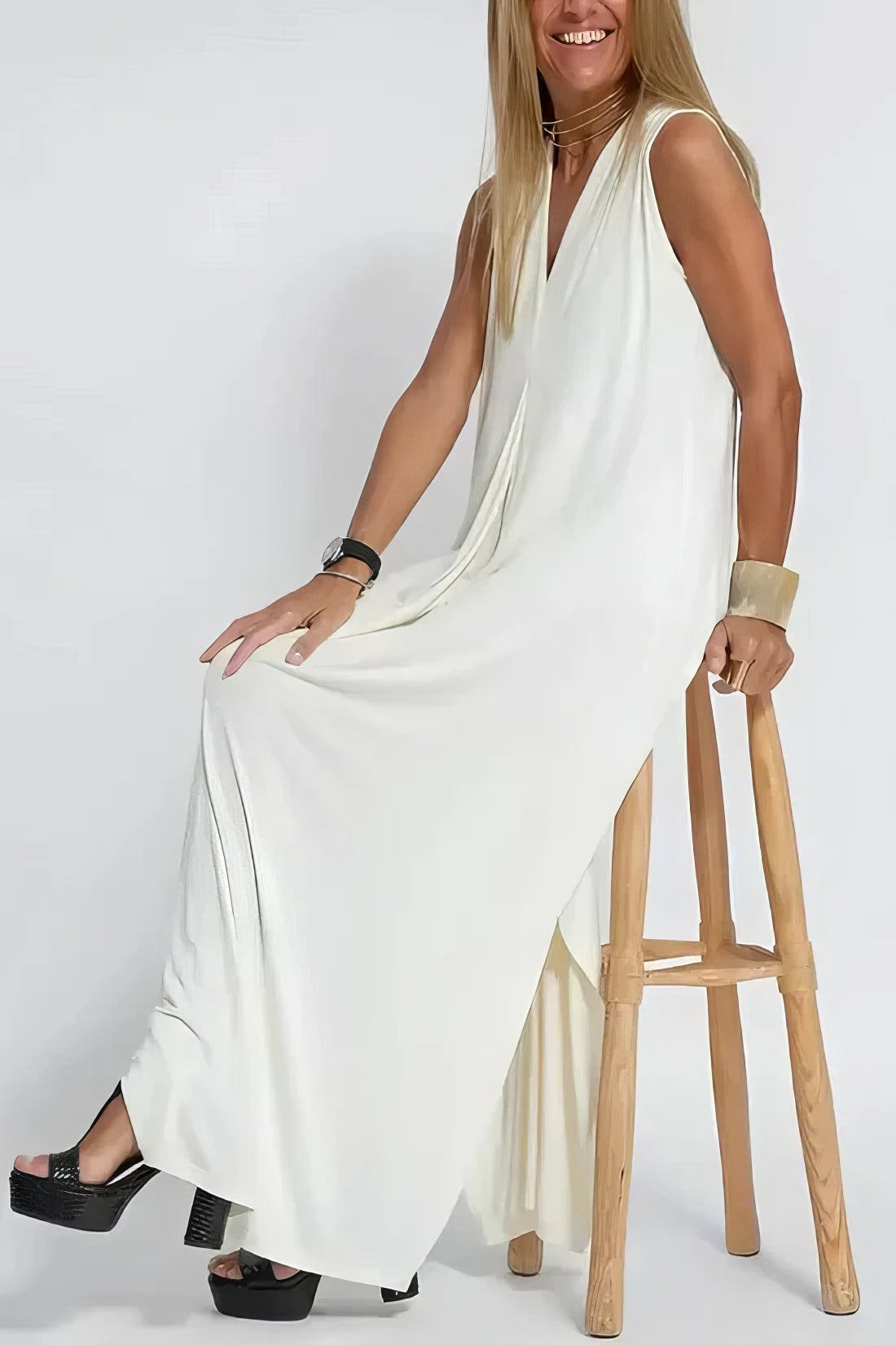 Natalia | Vestito Lungo Elegante con Cardigan Abbinato in Omaggio