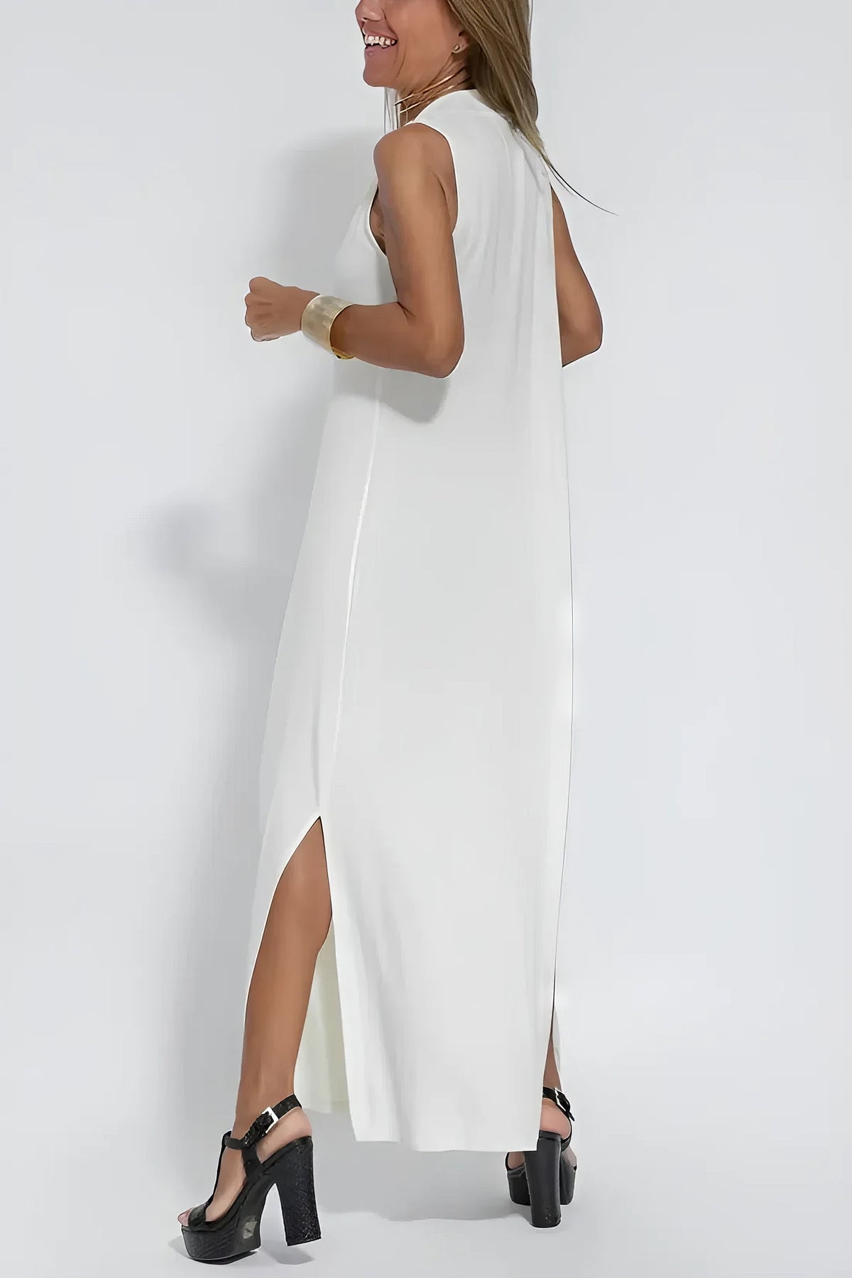 Natalia | Vestito Lungo Elegante con Cardigan Abbinato in Omaggio